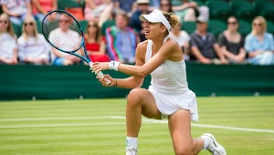 Magda Linette podczas Wimledonu