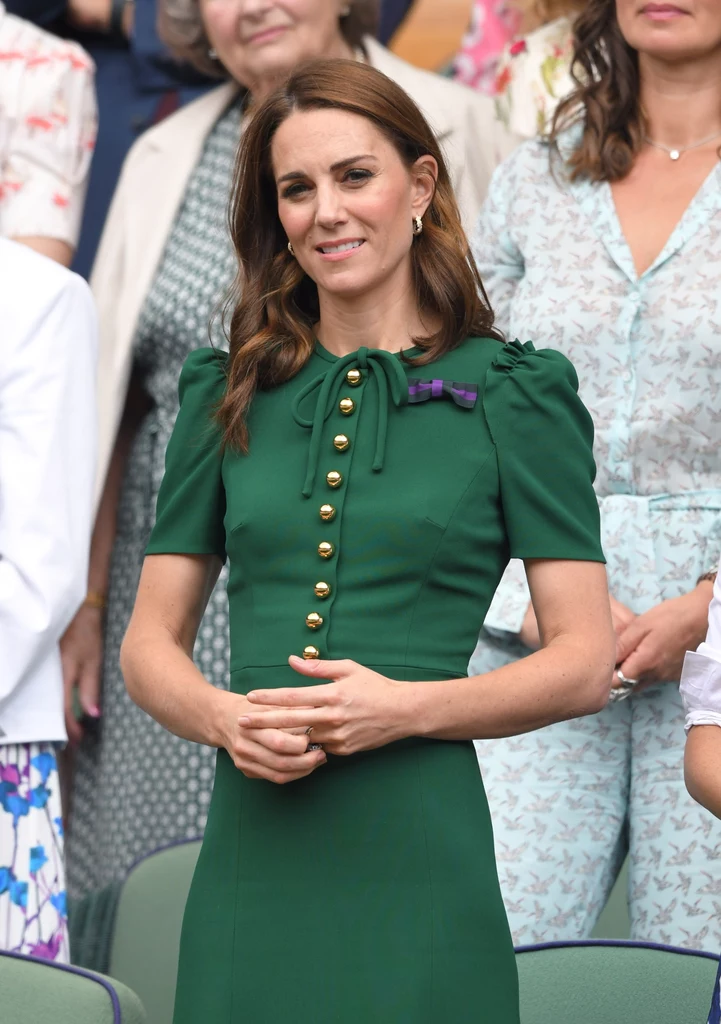 Zieleń także króluje w szafie księżnej Kate, gdy wybiera się na Wimbledon 