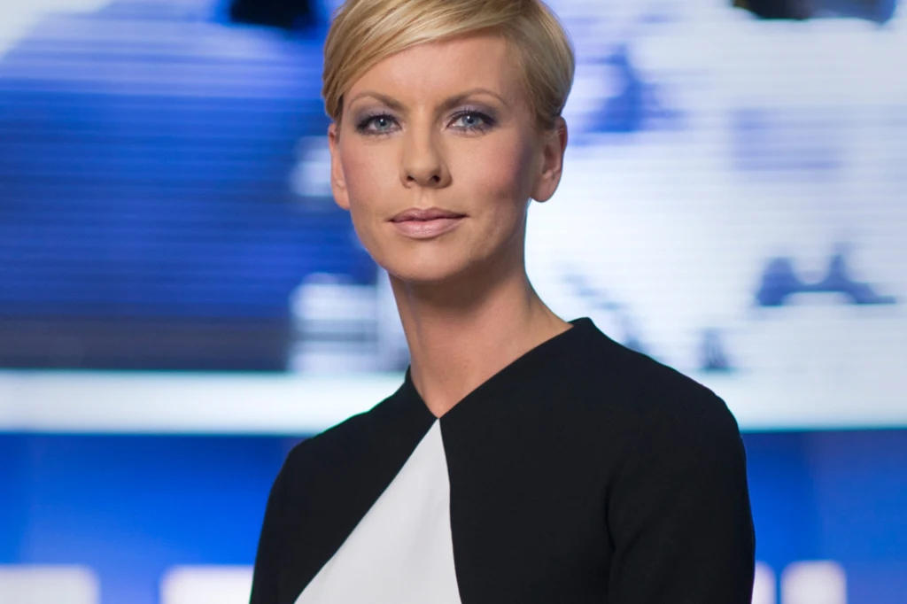 Anita Werner w studiu "Faktów" TVN / fot. x-news