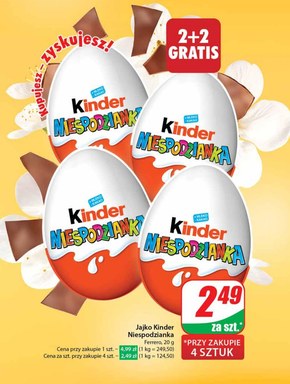 Kinder Niespodzianka Słodkie jajko z niespodzianką pokryte czekoladą mleczną 20 g niska cena