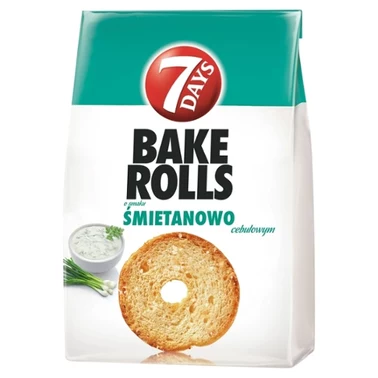 7 Days Bake Rolls Chrupki chlebowe o smaku śmietanowo cebulowym 150 g - 1