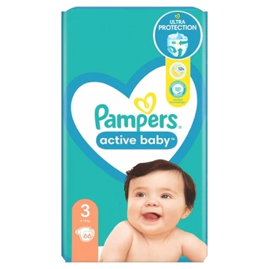 Pampers Active Baby 3, 66 Pieluszek,6kg-10kg - 1