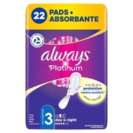 Always Platinum Podpaski ze skrzydełkami Day & Night, 22 sztuk