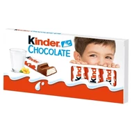 Kinder Chocolate Batonik z mlecznej czekolady z nadzieniem mlecznym 100 g (8 sztuk)