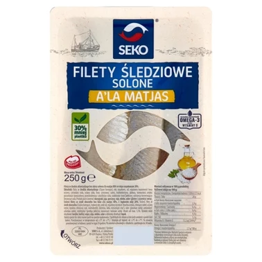 SEKO Filety śledziowe solone a'la matjas 250 g - 0