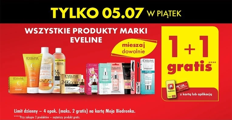 Kosmetyki Eveline 1+1 gratis! 