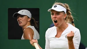 Magdalena Fręch (z prawej) drobiazgowo odniosła się do pytania o Igę Świątek