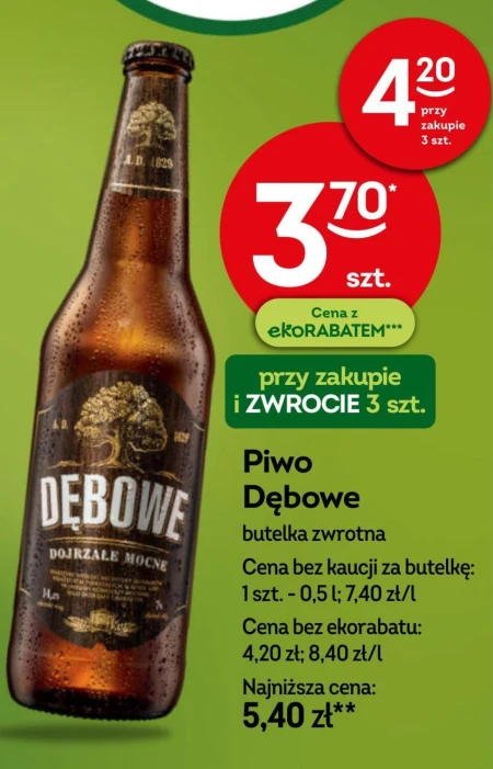 Dębowe Dojrzałe Mocne Piwo jasne 500 ml
