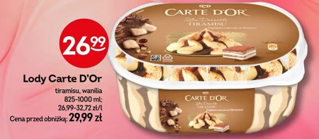 Carte D'Or Les Desserts Lody o smaku tiramisu 825 ml
