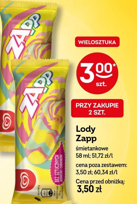 Zapp Lody o smaku toffi 58 ml