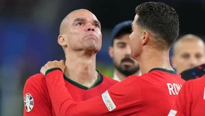 Pepe i Cristiano Ronaldo po rzutach karnych z Francją, 05.07.2024 r.