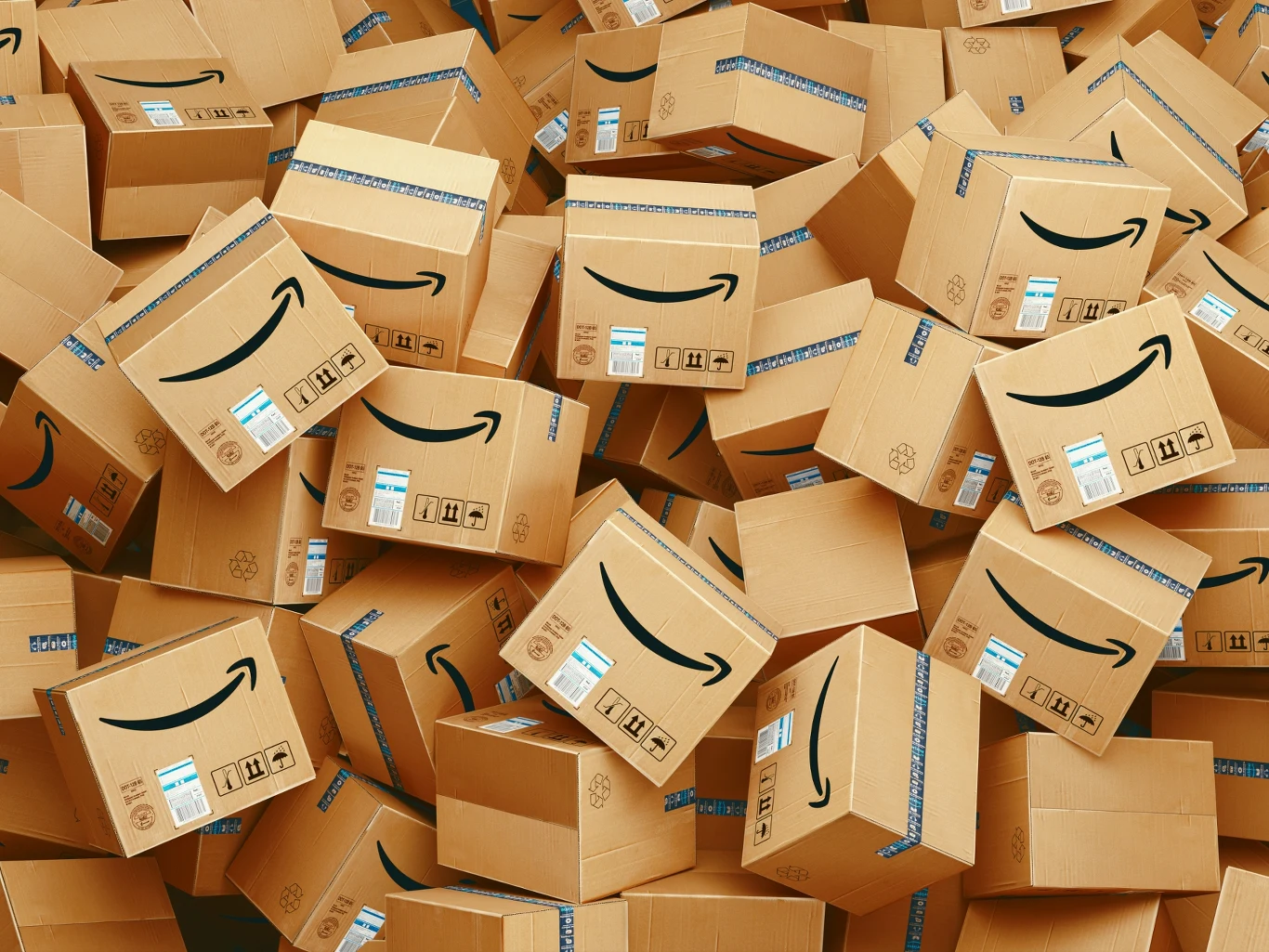 Paczki dostarczane przez Amazon