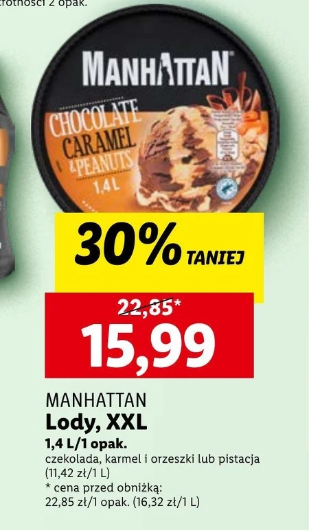 Manhattan Lody z serkiem twarogowym i lody pomarańczowe 1400 ml