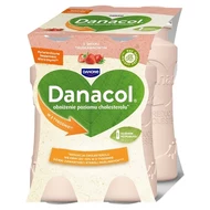 Danacol Jogurt pitny o smaku truskawkowym 400 g (4 x 100 g)