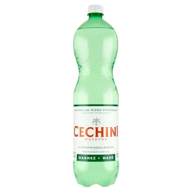 Cechini Muszyna Naturalna woda mineralna wysokozmineralizowana średnionasycona CO₂ 1,5 l - 0