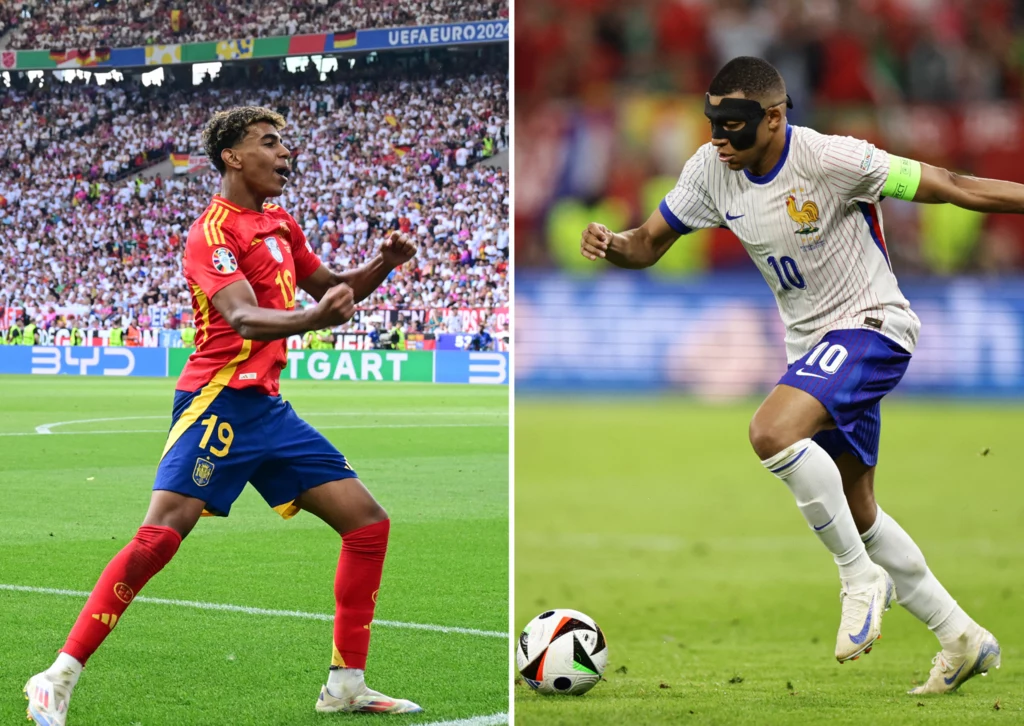 Lamine Yamal (Hiszpania) i Kylian Mbappe (Francja) Lamine Yamal (Hiszpania) i Kylian Mbappe (Francja)