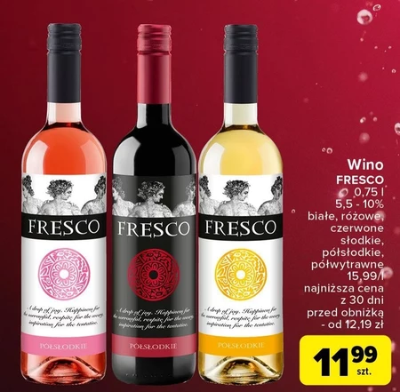 Wino półsłodkie Fresco