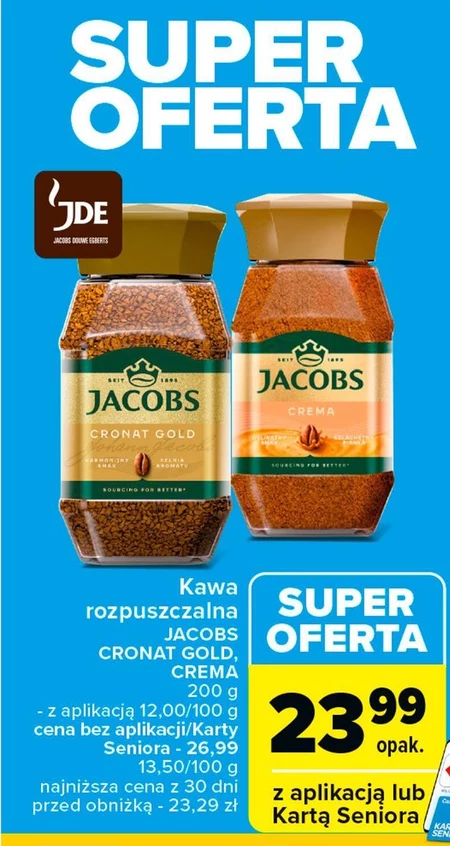 Jacobs Crema Kawa rozpuszczalna 200 g