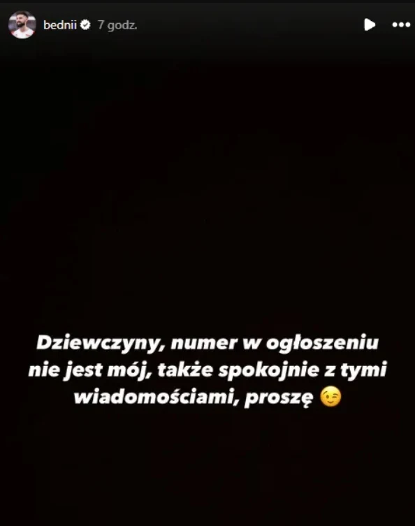 Siatkarz zaapelował do swoich fanek / Fot. Bartek Bednorz Instagram @bednii 