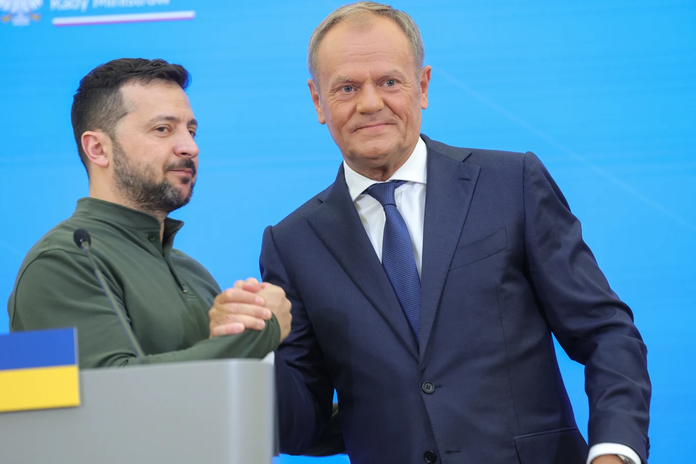 Prezydent Wołodymyr Zełenski i premier Donald Tusk w KPRM