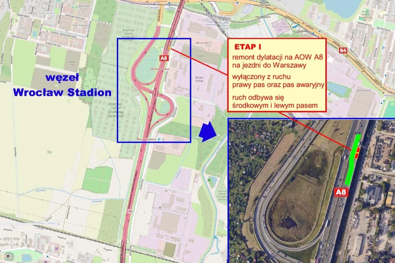Pierwszy etap prac na Autostradowej Obwodnicy Wrocławia.