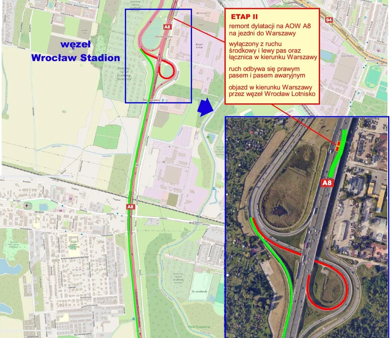 Drugi etap prac na Autostradowej Obwodnicy Wrocławia.