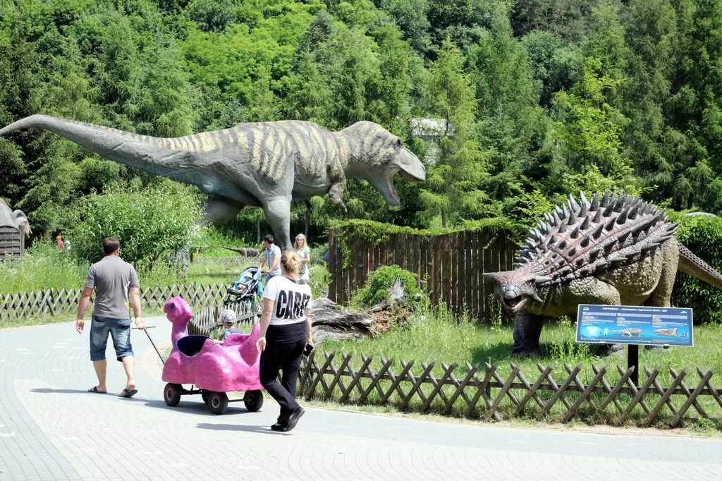 W Polsce jest kilka JuraParków z dinozaurami. Na zdjęciu ten w Bałtowie. 