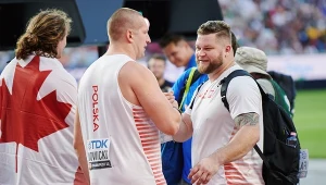 Wojciech Nowicki i Paweł Fajdek (z prawej) znów za Ethanem Katzbergiem (tyłem). Kanadyjczyk jest w tym roku niepokonany