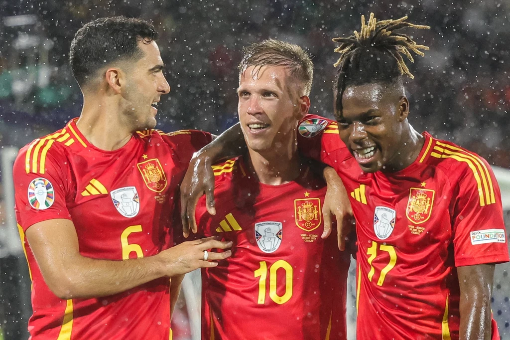 Mikel Merino, Dani Olmo i Nico Williams Mikel Merino, Dani Olmo i Nico Williams