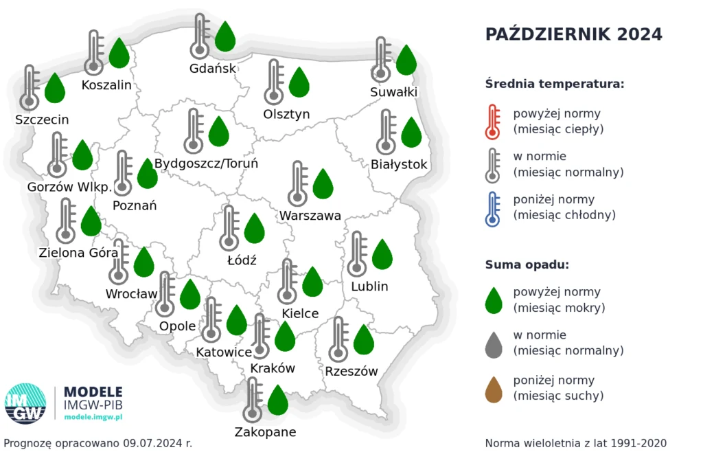 Październik zapowiada się na typowo jesienny: nie zabraknie deszczowych dni Październik zapowiada się na typowo jesienny: nie zabraknie deszczowych dni