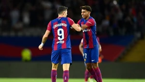 Robert Lewandowski i Lamine Yamal