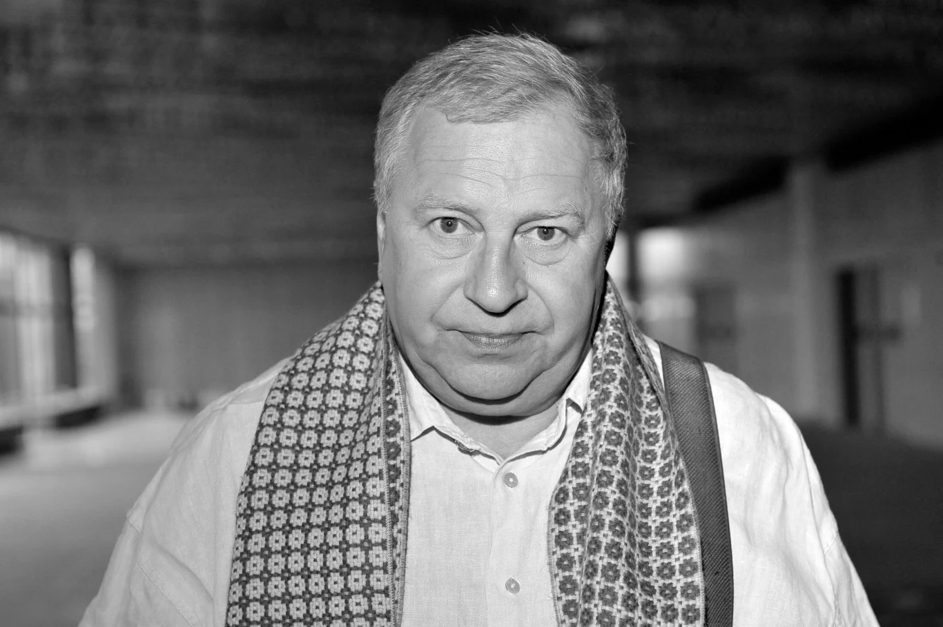 Jerzy Stuhr na planie filmu "Mistyfikacja" (2009)