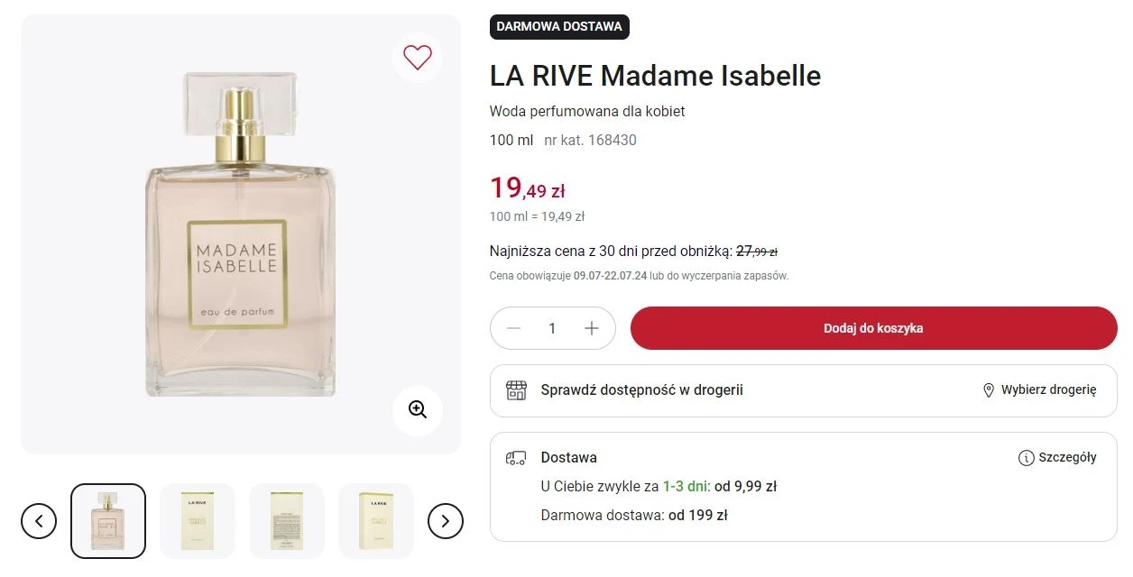 Rossmann oferuje promocję na perfumy LA RIVE!