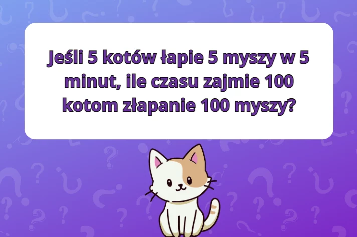 Ile czasu zajmie 100 kotom złapanie 100 myszy