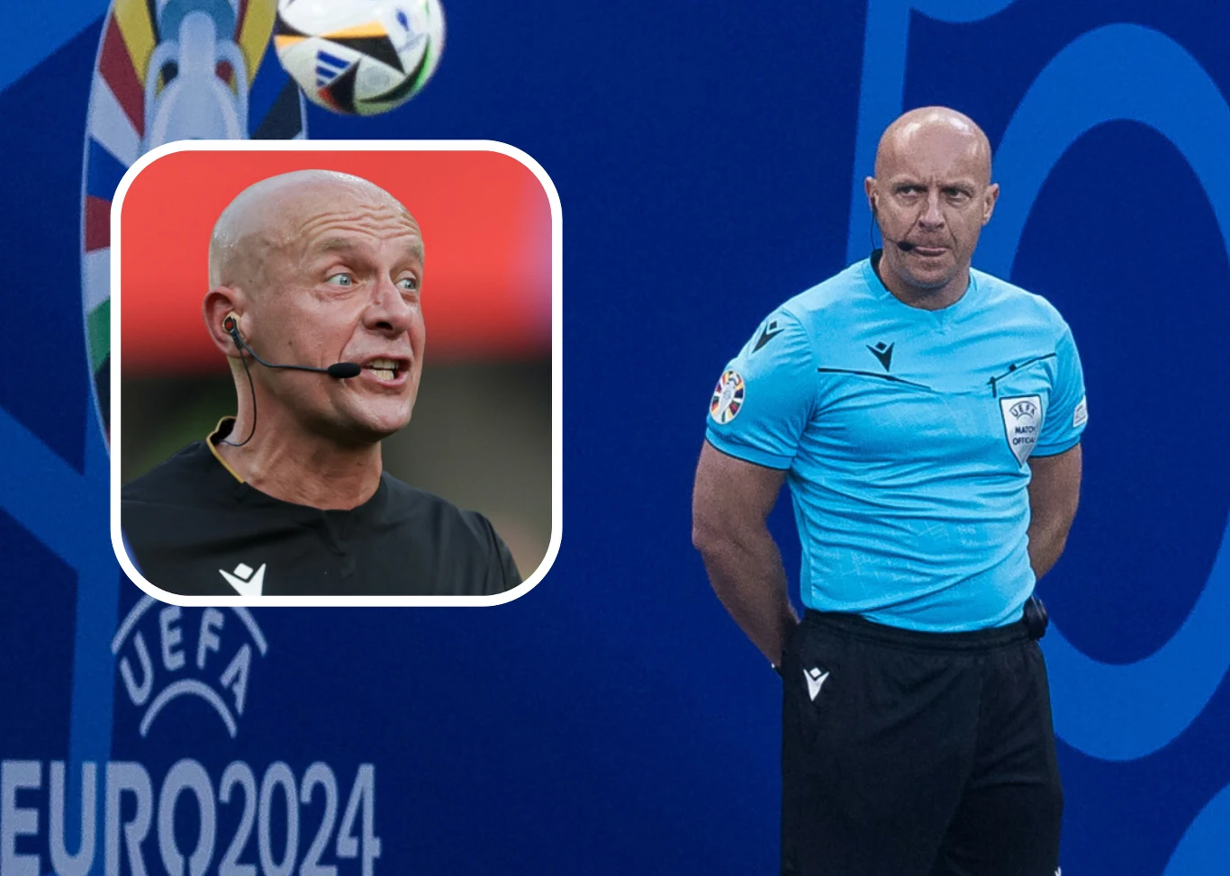 Euro 2024. Polski sędzia Szymon Marciniak podczas pracy na mistrzostwach Europy Euro 2024. Polski sędzia Szymon Marciniak podczas pracy na mistrzostwach Europy