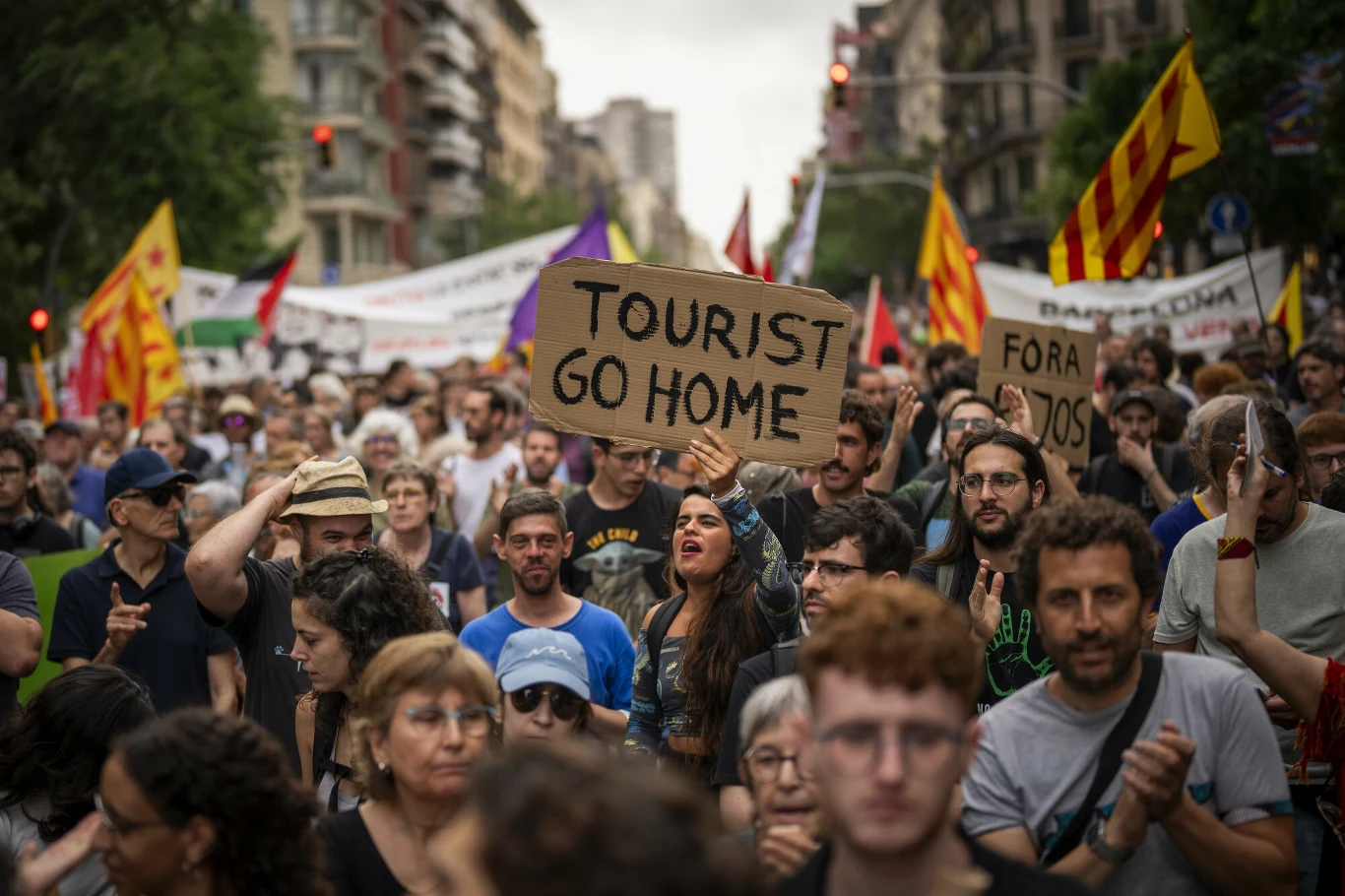 Protesty w Barcelonie Protesty w Barcelonie