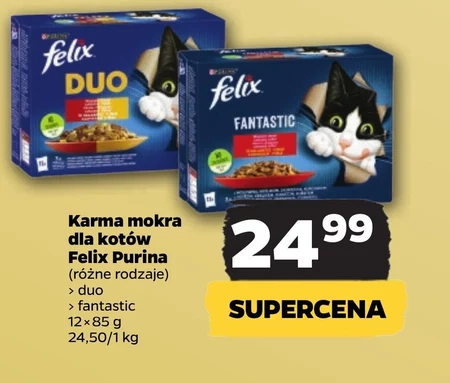 Felix Fantastic Karma dla kotów rybne smaki w galaretce 1,02 kg (12 x 85 g)