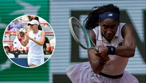 Coco Gauff i Iga Świątek (na małym zdjęciu)