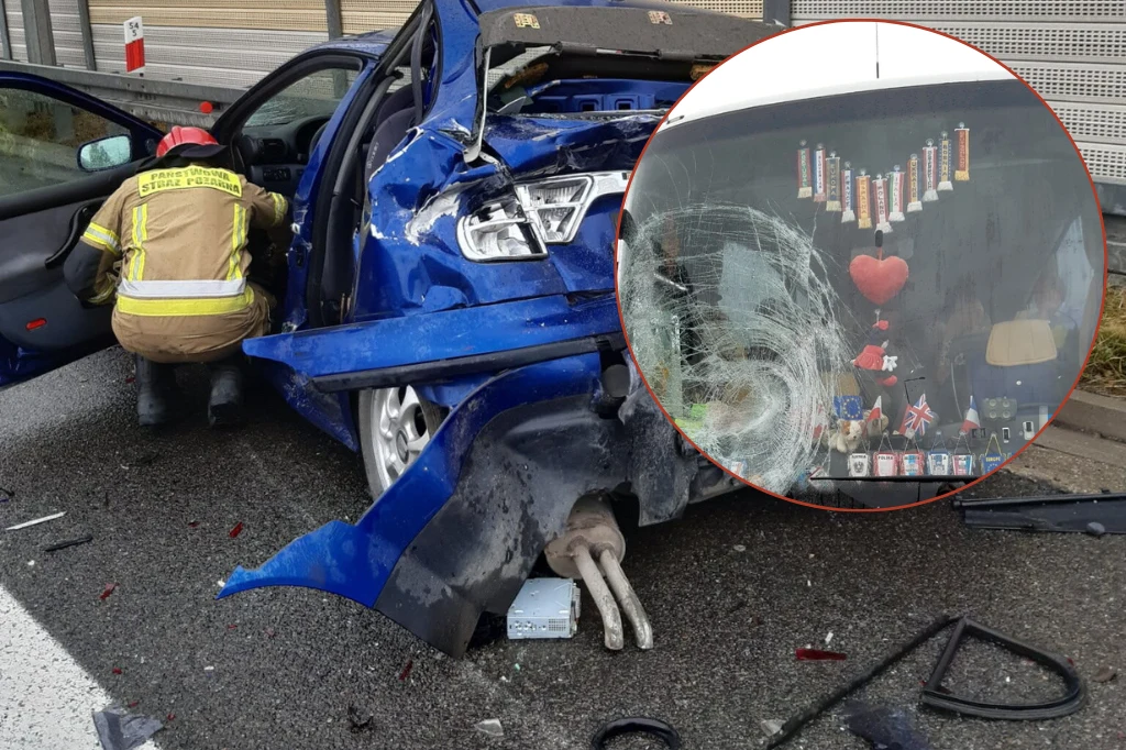 Wypadek na S3. Autobus zderzył się z osobówką Wypadek na S3. Autobus zderzył się z osobówką