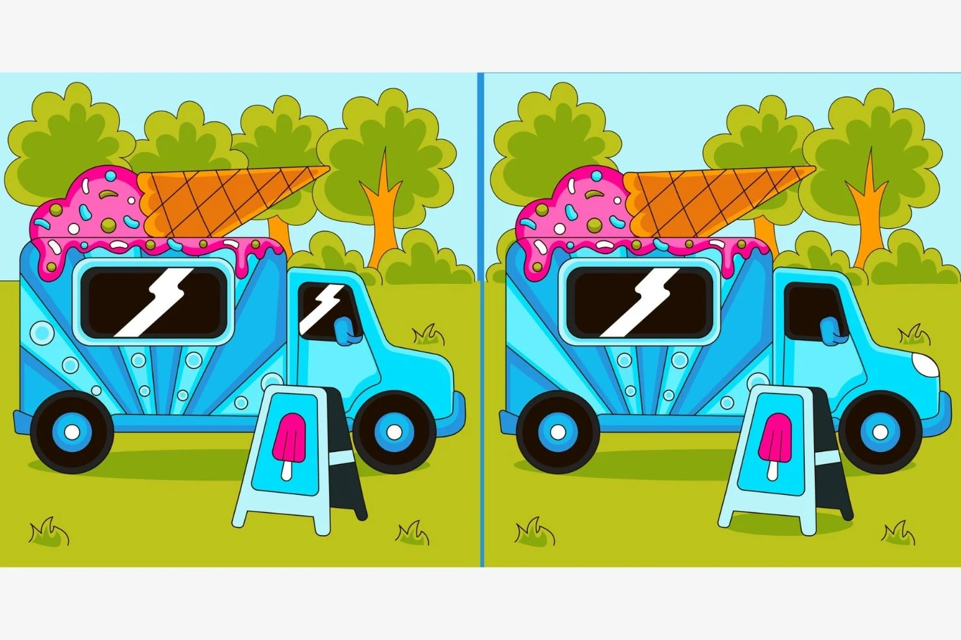 Znajdź 5 różnic pomiędzy obrazkami