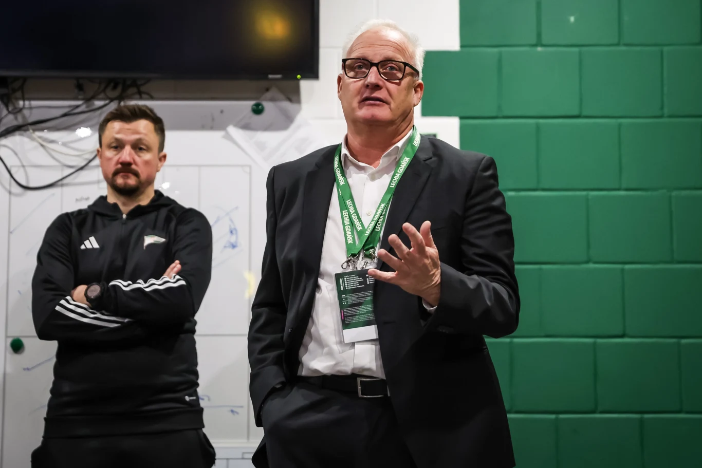 Kevin Blackwell przemawia w szatni Lechii Gdańsk