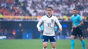 Phil Foden w trakcie półfinałowego meczu Euro 2024, w którym Anglia wygrała z Holandią 2-1