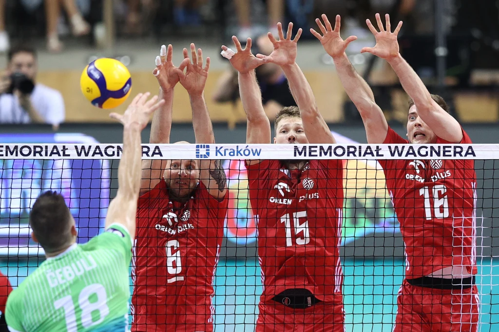 Polski blok w meczu ze Słowenią Polski blok w meczu ze Słowenią