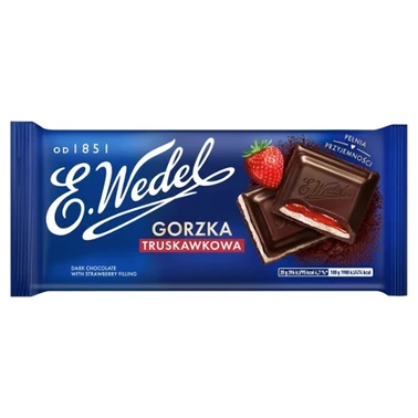 E. Wedel Czekolada gorzka truskawkowa 100 g - 0