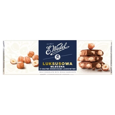 E. Wedel  Czekolada luksusowa mleczna z całymi orzechami 220 g - 0