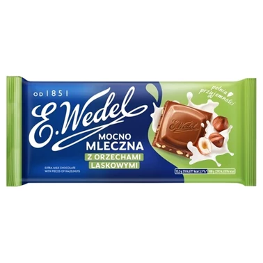 E. Wedel Czekolada mocno mleczna z orzechami laskowymi 80 g - 0