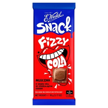 E. Wedel Snack Czekolada mleczna o smaku coli ze strzelającym cukrem 90 g - 1