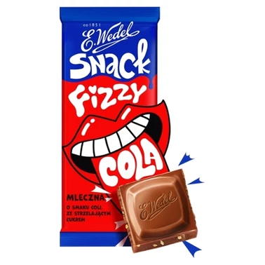 E. Wedel Snack Czekolada mleczna o smaku coli ze strzelającym cukrem 90 g - 0