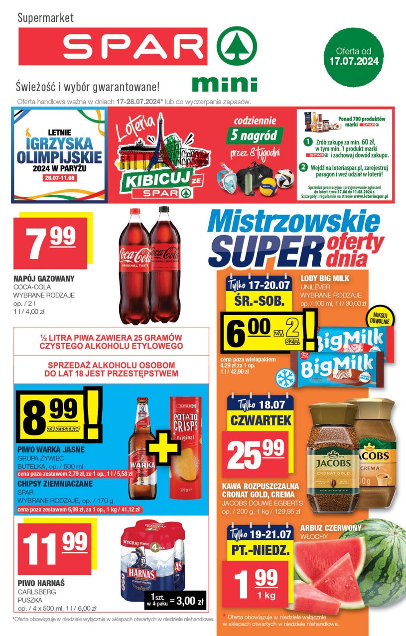 Gazetka promocyjna SPAR mini - ważna od 17. 07. 2024 do 28. 07. 2024