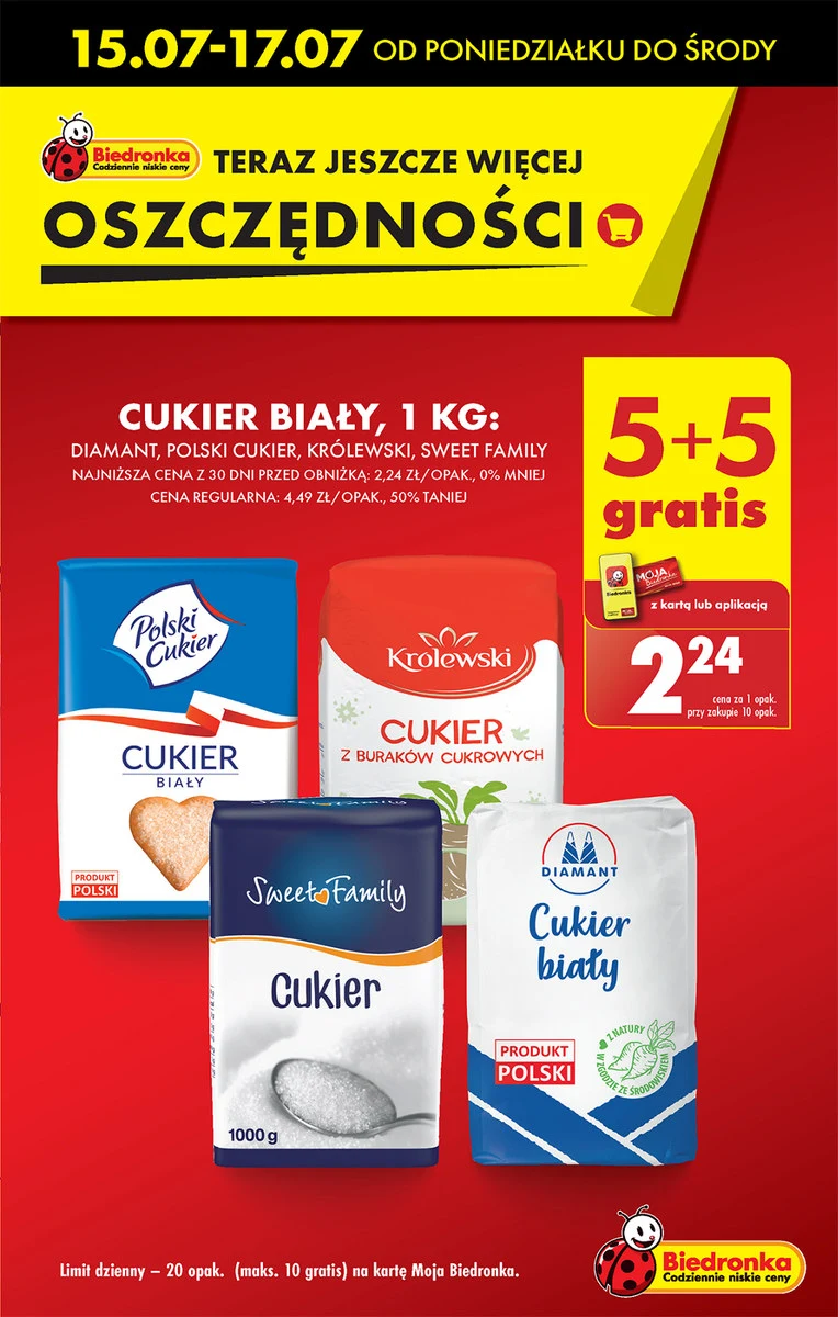Cukier za darmo w Biedronce! 